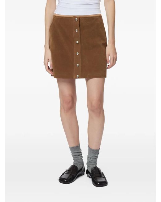 Apparis Brown Ella Mini Skirt