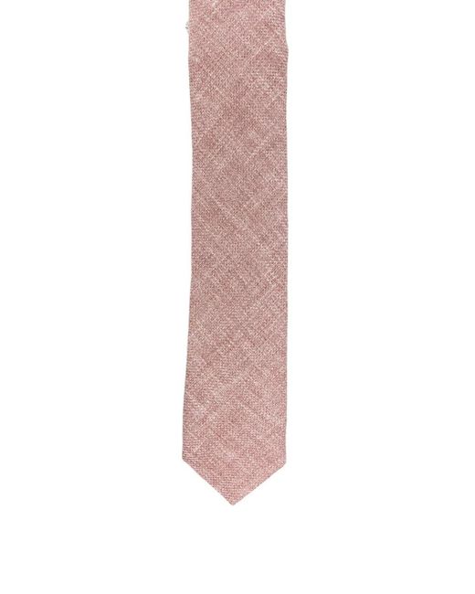 Eleventy White Woven Tie for men