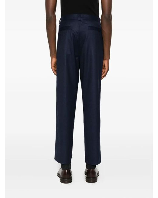 Brunello Cucinelli Blue Virgin Wool Trousers for men