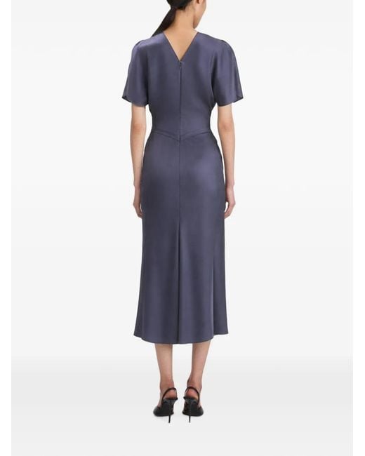 Victoria Beckham Blue Bela Midi Dress