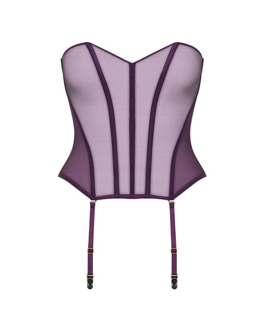 Maison Close Black L'Amoureuse Mesh-Panelling Corset