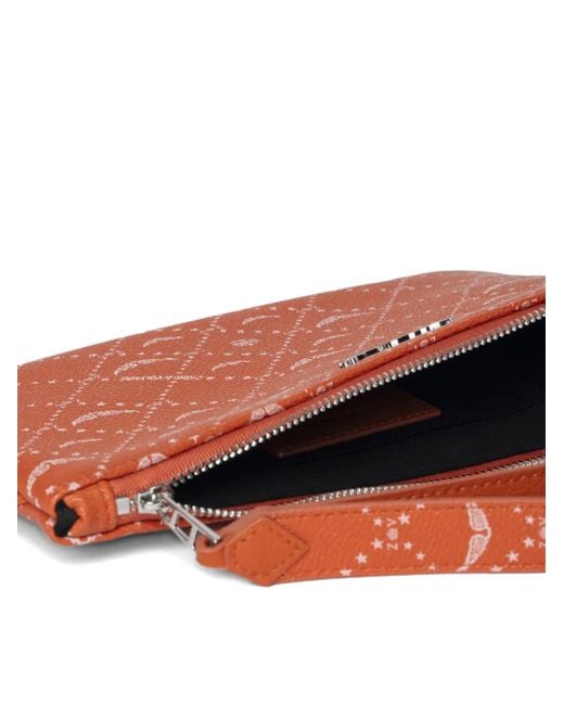 Zadig & Voltaire Orange Monogram Clutch