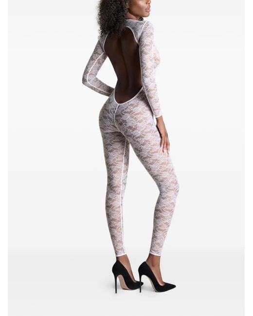 Maison Close White Flashback Backless Jumpsuit
