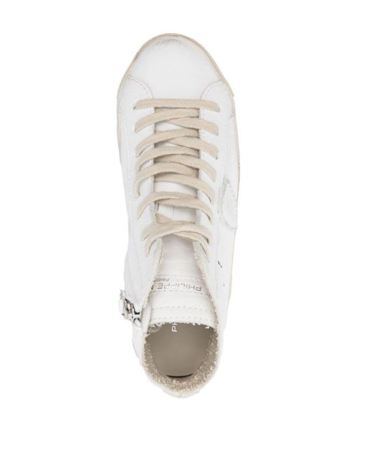 Philippe Model White Paris Logo-patch Sneakers