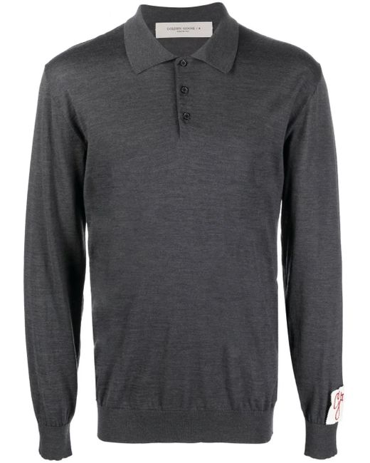 Golden Goose Deluxe Brand Gray Grey Polo Shirt In Wool for men