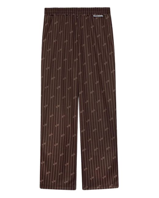 Gcds Brown Pinstriped Track Pants for men
