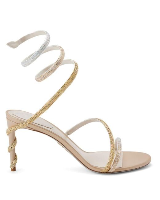 Rene Caovilla Metallic Margot Crystal-embellished Sandals