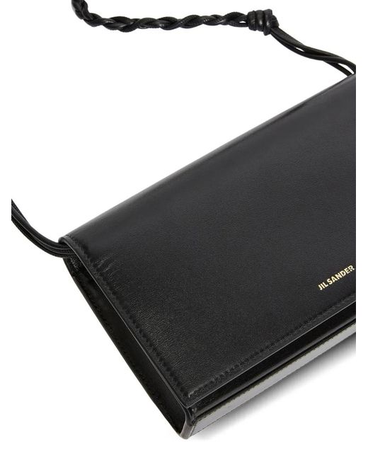 Jil Sander Black Tangle Leather Mini Bag