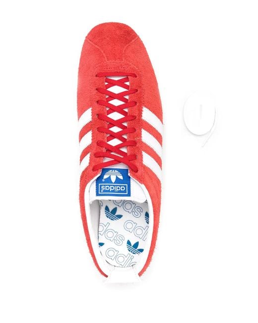 Adidas Red Low Top Gazelle Vintage Sneakers