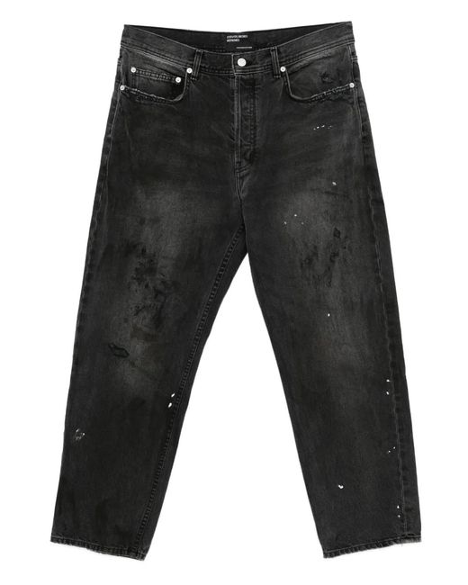 Enfants Riches Deprimes Gray Paint-Splatter Distressed Jeans for men