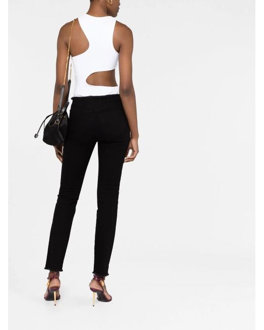 Tom Ford Black Comfort Frayed-Hem Skinny Jeans