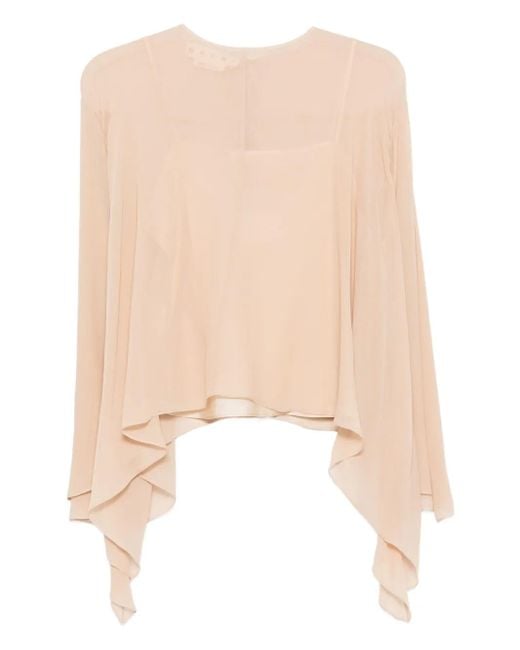 Blusa drapeada asimétrica Marni de color Natural