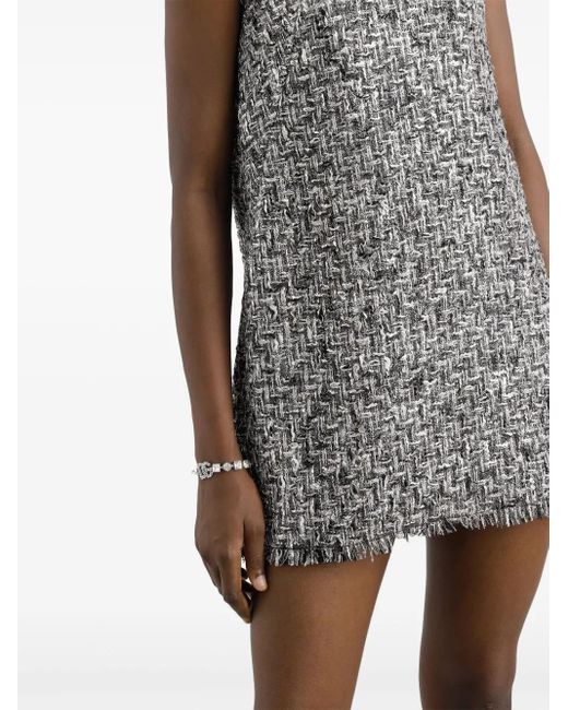 Dolce & Gabbana Gray Minikleid Aus Tweed