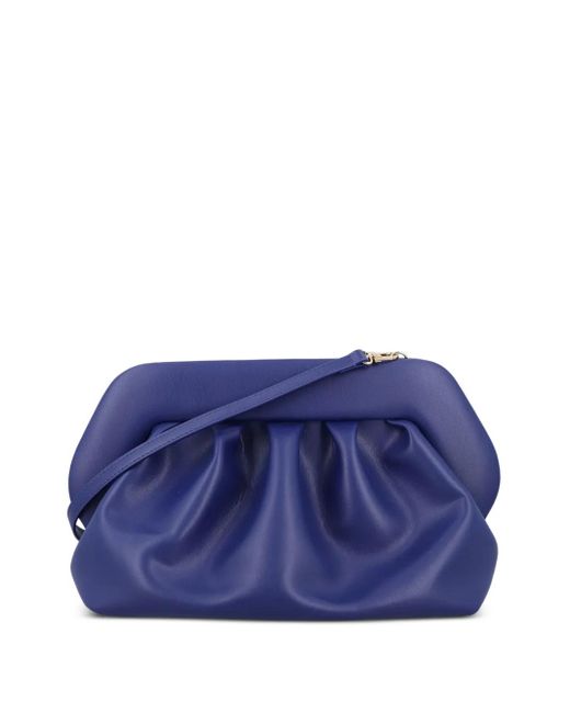 THEMOIRÈ Blue Emera Pleated-Clasp Clutch