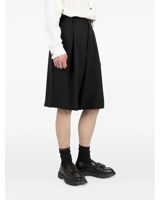 Societe Anonyme Black Short Andrew À Design Plissé