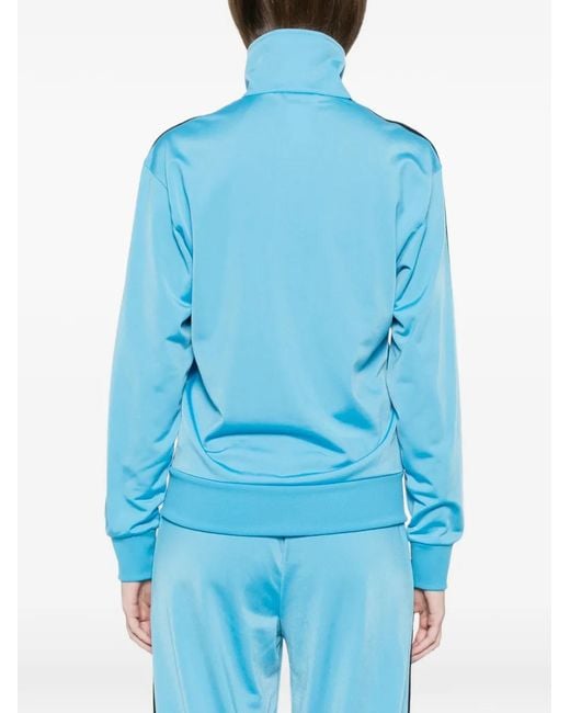 Pull Zippé À Rayures Adidas en coloris Blue