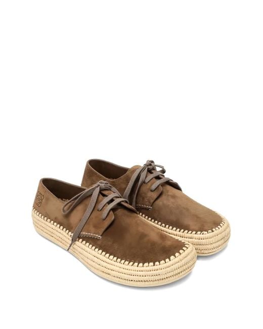 Loewe Brown Rio Debossed-Logo Espadrilles for men