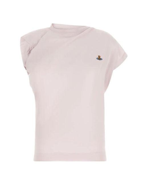 Vivienne Westwood Pink Hebo Asymmetrical Draped Top