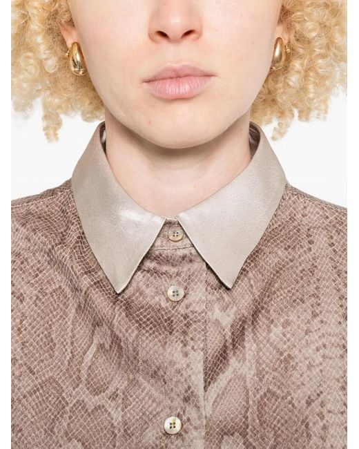 Chemise À Imprimé Peau De Serpent Forte Forte en coloris Natural