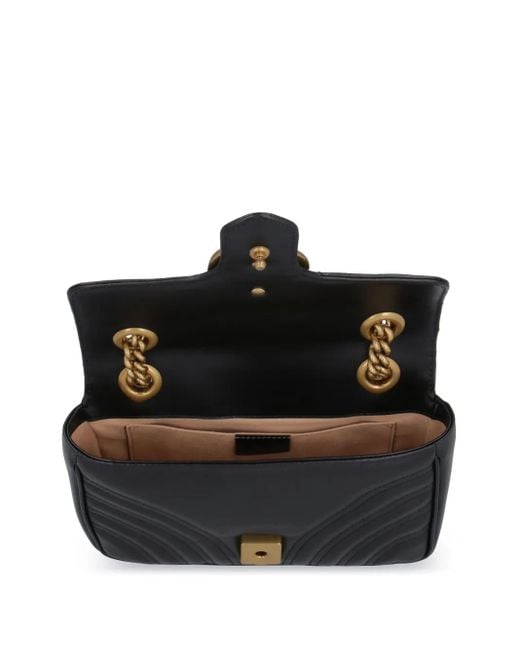 Gucci Black Gg Marmont Matelassé Mini Bag