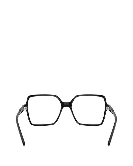 Vogue Black Geometric-Frame Glasses