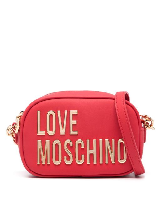 Love Moschino Maxi Lettering Cross Body Bag in Red Lyst UK