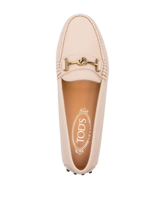 Tod's Pink Gommini T-ring Loafers