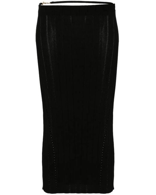 Jacquemus La Jupe Pralu Midi-Rok in het Black