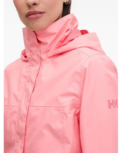 Helly Hansen Pink Logo-Print Hooded Jacket