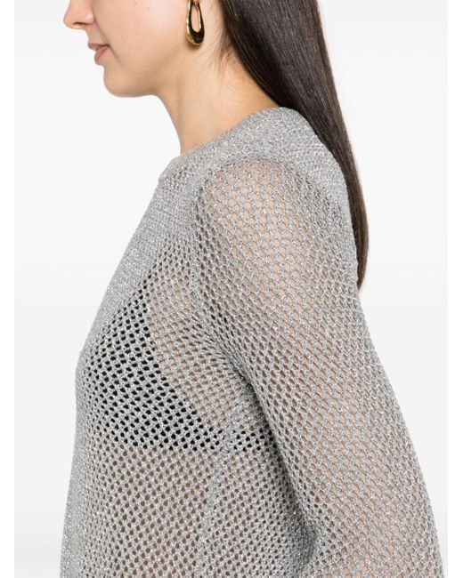 MICHAEL Michael Kors Gray Metallic Sweater