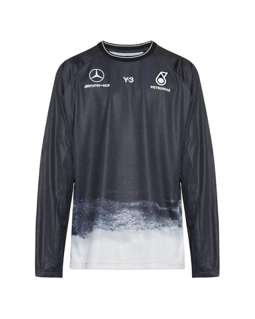 Y-3 Blue X Mercedes Petronas Formula 1 Team Mechanics T-Shirt for men