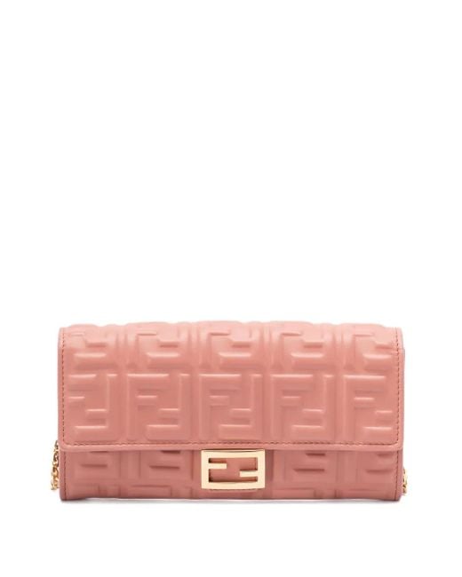 Fendi Pink Ff-Logo Quilted Mini Bag
