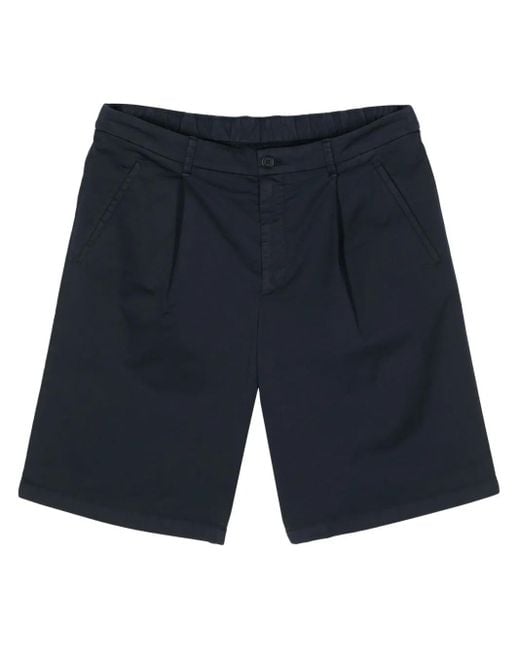 Giorgio Armani Blue Pleat-Detail Chino Shorts for men