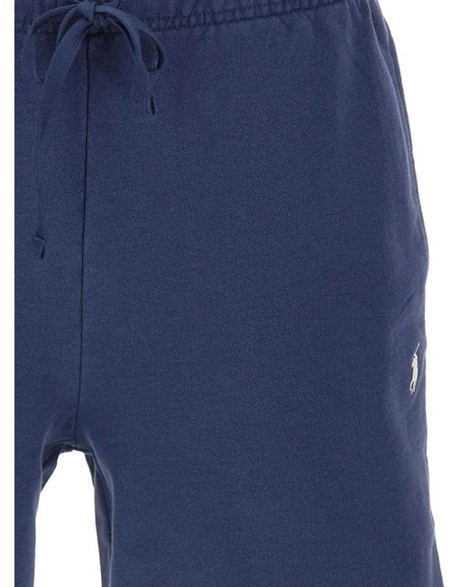 Polo Ralph Lauren Blue Loopback Drawstring Shorts for men