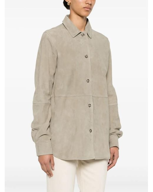 Totême  Natural Soft Suede Shirt