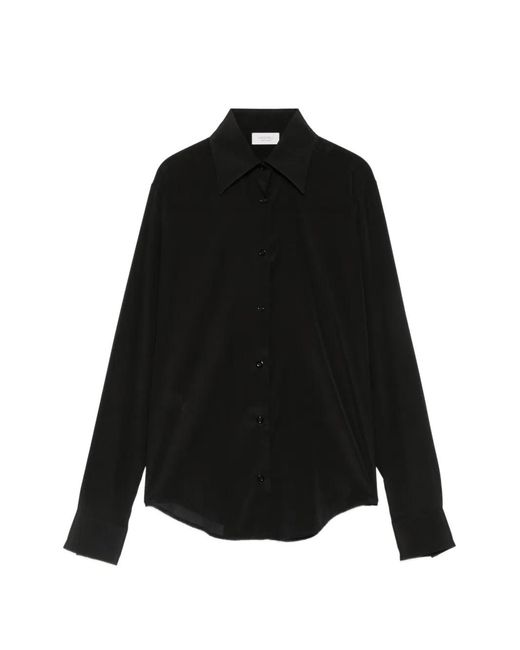 Mazzarelli Black Chemise Boutonnée À Manches Longues Gea