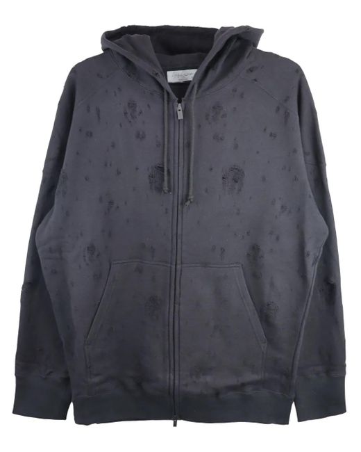 メンズ Yohji Yamamoto ジップアップ パーカー Black