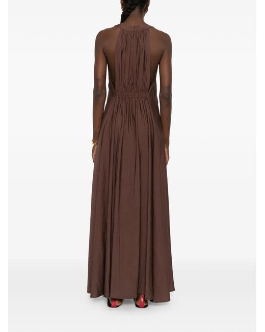 ERMANNO FIRENZE Brown Embroidered Maxi Dress