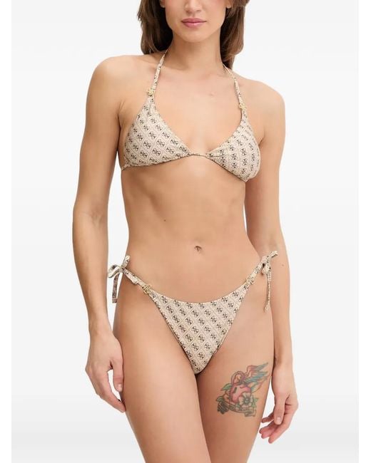 Guess Natural 4G Triangle Bikini Top