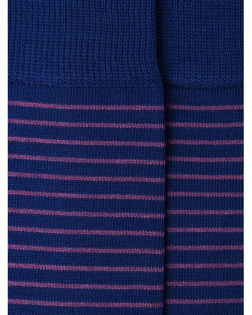 Hackett Blue Jacquard-Stripe Socks for men