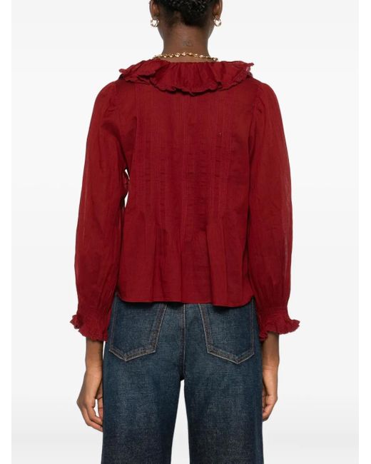 Doen Hardy Blouse Met Ruches in het Red