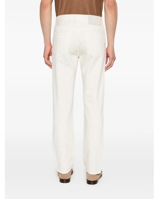 Jacob Cohen White Button-Fastening Jeans for men