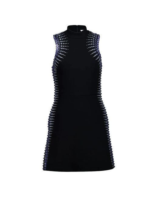 Casablanca Black Embellished Sleeveless Mini Dress