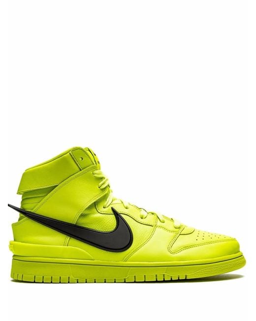 Nike Yellow X Ambush Dunk High "Flash Lime" Sneakers for men