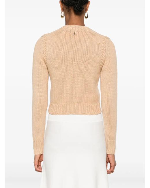 Chloé Natural V-Neck Cardigan