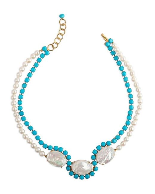 Collana Con Perle di Bounkit in Blue