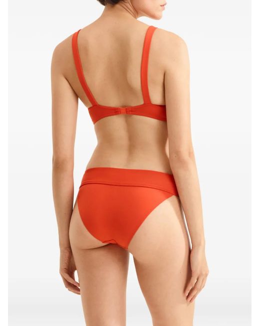 Eres Red V-Neck Bikini Top