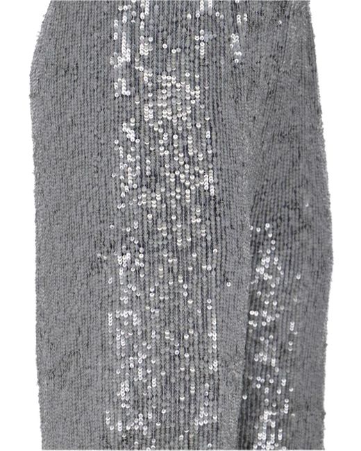 Pantalon Ample Brodé De Sequins P.A.R.O.S.H. en coloris Gray