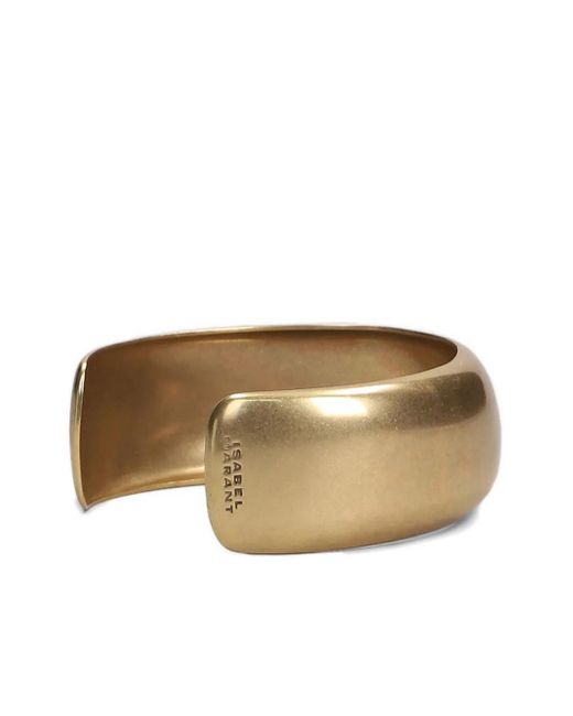 Isabel Marant Natural Logo-Engraved Cuff Bracelet