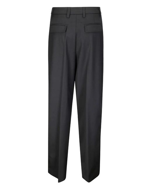 Thelatest Black Pleated Wide-Leg Trousers